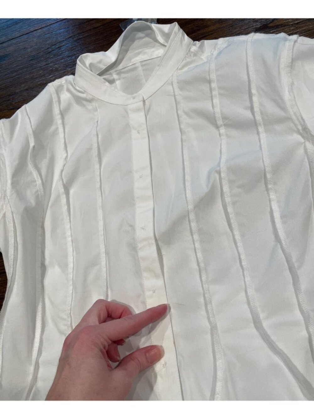 J.Crew Puff-Sleeve Button-Up Shirt Sz 10 White Slim Peplum Top Coquette Romantic - Picture 8 of 15